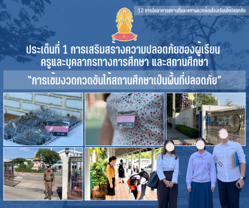 1.2 1 การเข้มงวดกวดขันให้สถานศึกษาเป็น“พื้นที่ปลอดภัย”