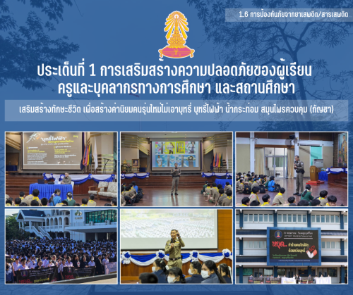 1.6 2 เสริมสร้างทักษะชีวิต เพื่อสร้างค่านิยมคนรุ่นใหม่ไม่เอาบุหรี่ บุหรี่ไฟฟ้า น้ำกระท่อม สมุนไพรควบคุม (กัญชา)