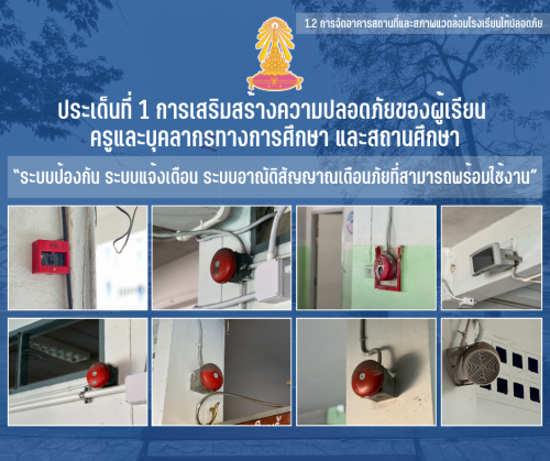 1.2 3 ระบบป้องกัน ระบบแจ้งเตือน ระบบอาณัติสัญญาณเตือนภัยที่สามารถพร้อมใช้งาน