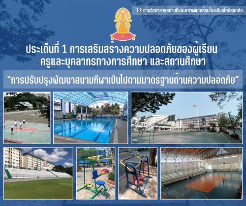 1.2 5 การปรับปรุงพัฒนาสนามกีฬาเป็นไปตามมาตรฐานด้านความปลอดภัย